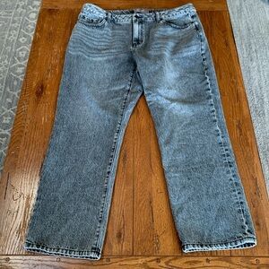 CAbi 100% BF Jeans Women’s Black Smoke Wash Boyfriend Denim Mid 4329 Size 14